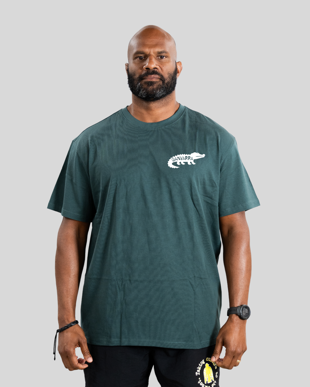 Ganyarra pocket tee – Bottle Green